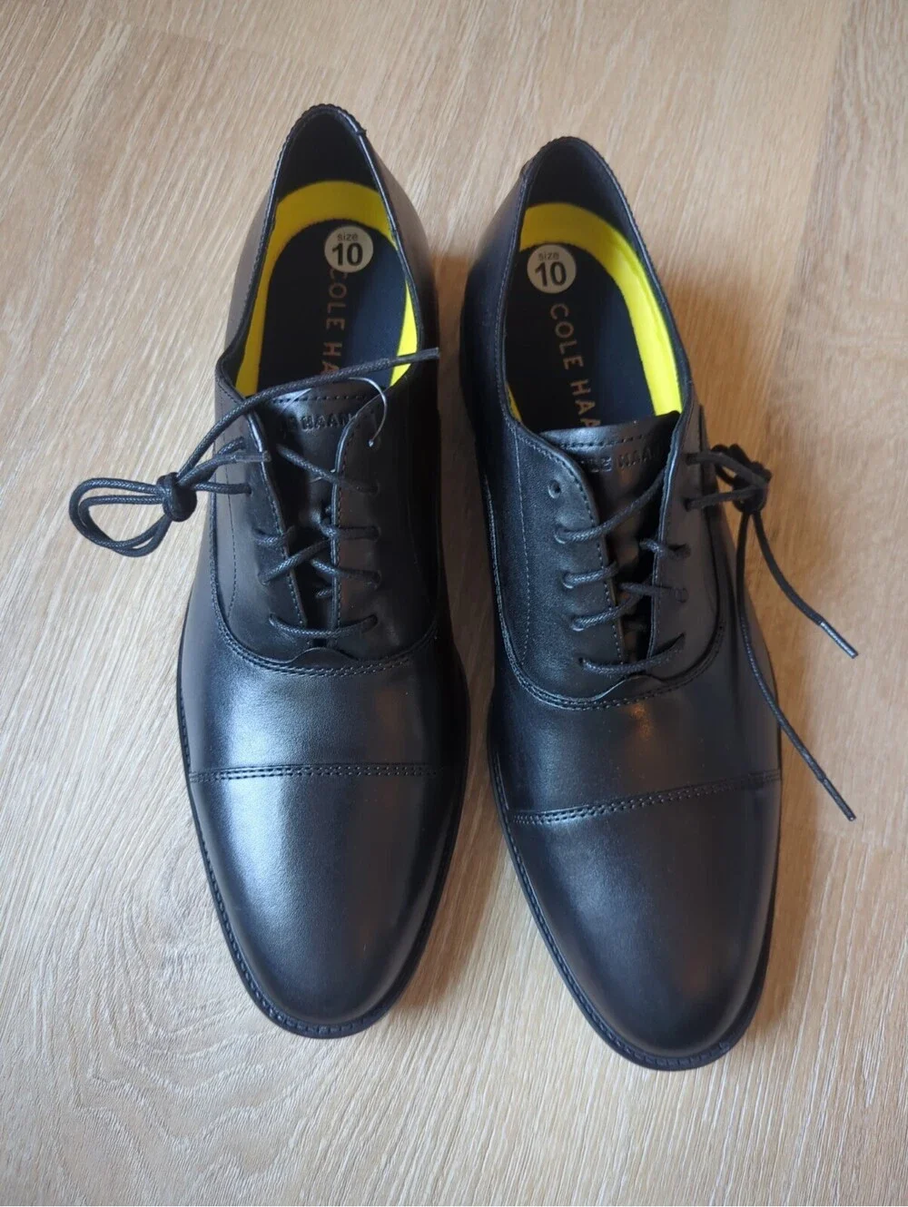 Cole Haan Cole Haan Men's Hawthorne Oxford 10 Cap Toe Black Dress Shoes Classic